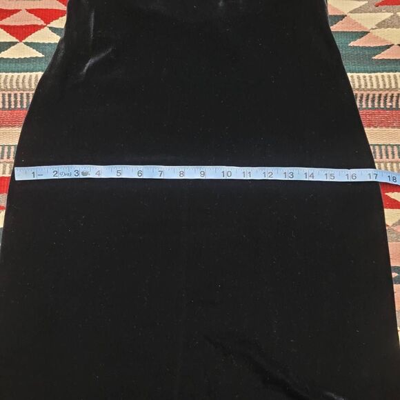 Vtg 90s Zum Zum Niki Livas Black Velvet Maxi Dress‎ Sz S Beaded Halter Open Back - Picture 10 of 11